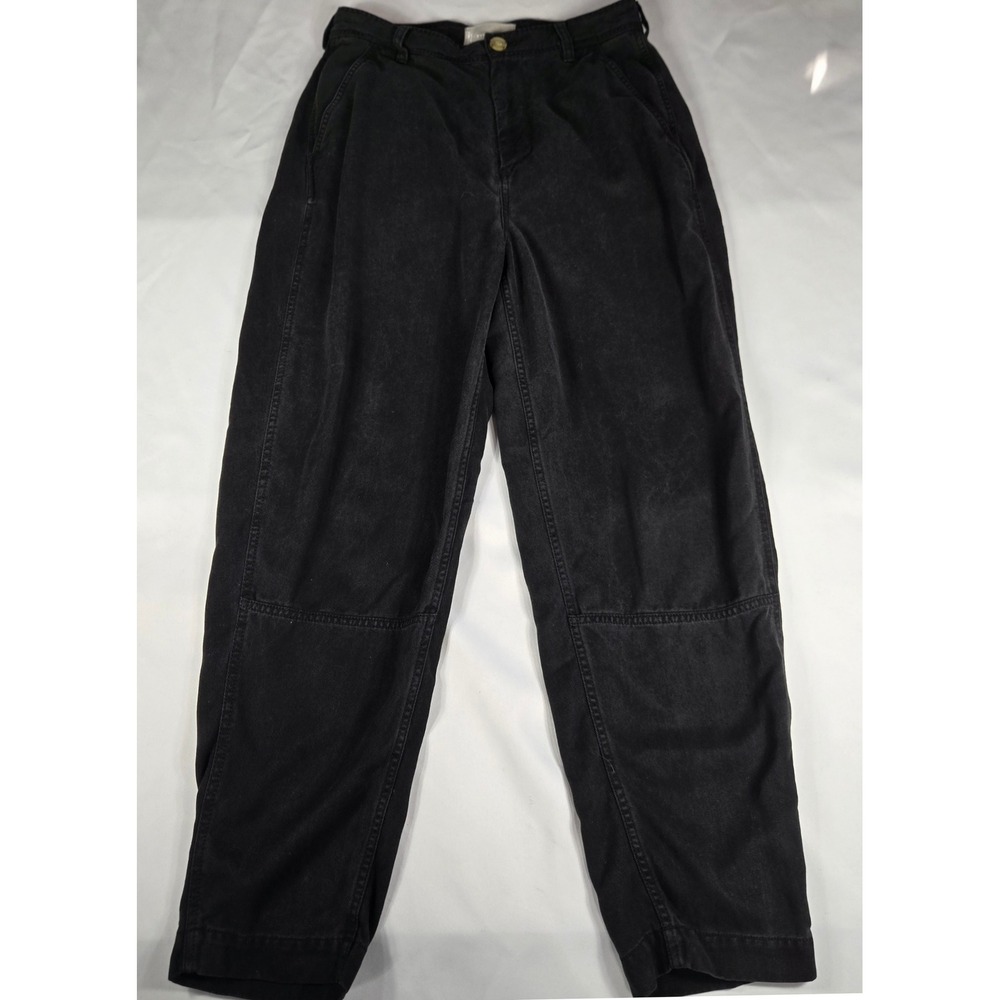 Everlane Womens Black Tencel Lyocell Pleated Utility Pants Size 2 Barrel 26x27